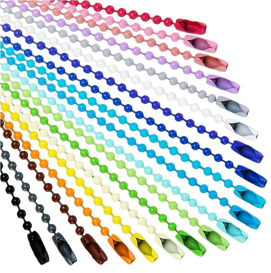 100 Pcs 4.5inch, 2mm Colored Tag Chains Opaqu