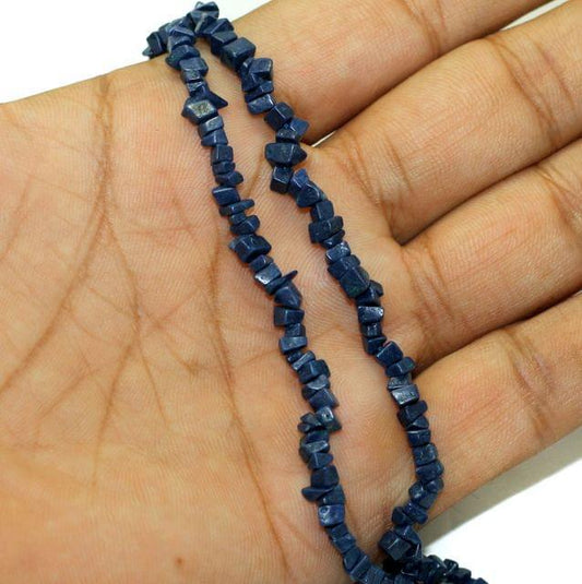 Assorted Sizes Stone Uncut Chips Beads - Blue / Stone / 1 String