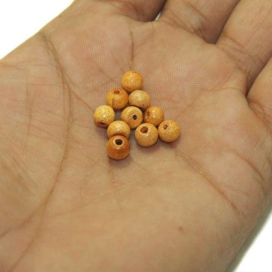 Wooden Beads Round - Brown / 6mm / 200 Pcs