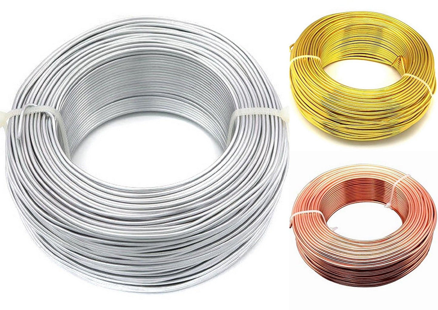 Aluminium Craft Wire 3 Pcs Combo 1.5mm 10Mtr Each - MultiColor / 1.5mm