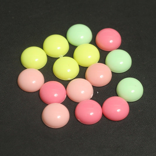 12x5mm Acrylic Cabochon Bead - 100 gm / MultiColor / Acrylic