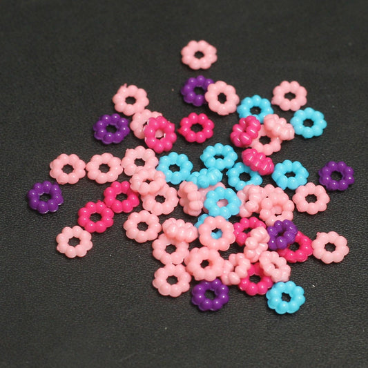 5mm Acrylic Donut Beads - 200 Pcs / MultiColor / Acrylic