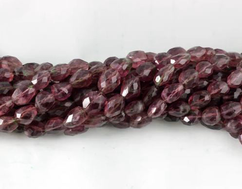 12x8mm Crystal Faceted Oval Beads  1 String - Purple / 12mm / Oval