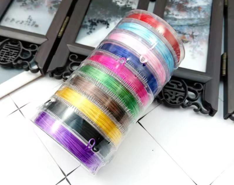 100 Mtrs, Colored Flat Elastic Cords Combo - MultiColor