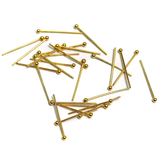 1 Inch Brass Ball Pins - Golden / Brass