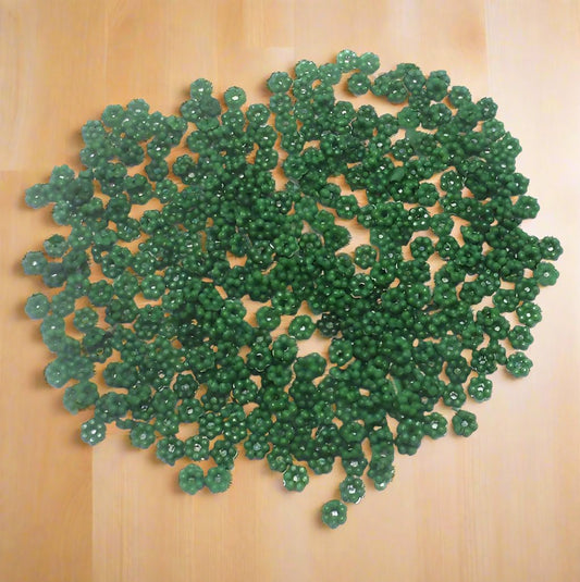 100 Gms Acrylic Chakri Beads Green 4mm - Green / Acrylic / Chakri