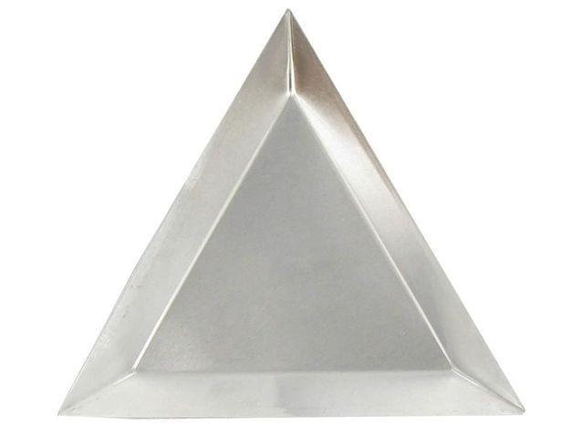 5 Pcs, 3 Inches Aluminum Triangle Tray Beading Tool, Scoop for Holding or Picking up Beads - Silver / Aluminium