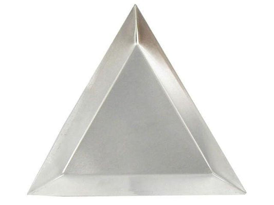 5 Pcs, 3 Inches Aluminum Triangle Tray Beading Tool, Scoop for Holding or Picking up Beads - Silver / Aluminium