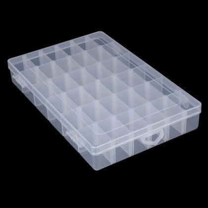 36 Cavity Rectangle Beads Storage Box 10.5x7x1.75 Inch - Acrylic / 1 Pc / Acrylic Box