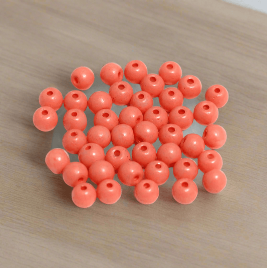 500 Pcs, 4mm Light Pink Round Glass Beads - Pink / Glass / Round