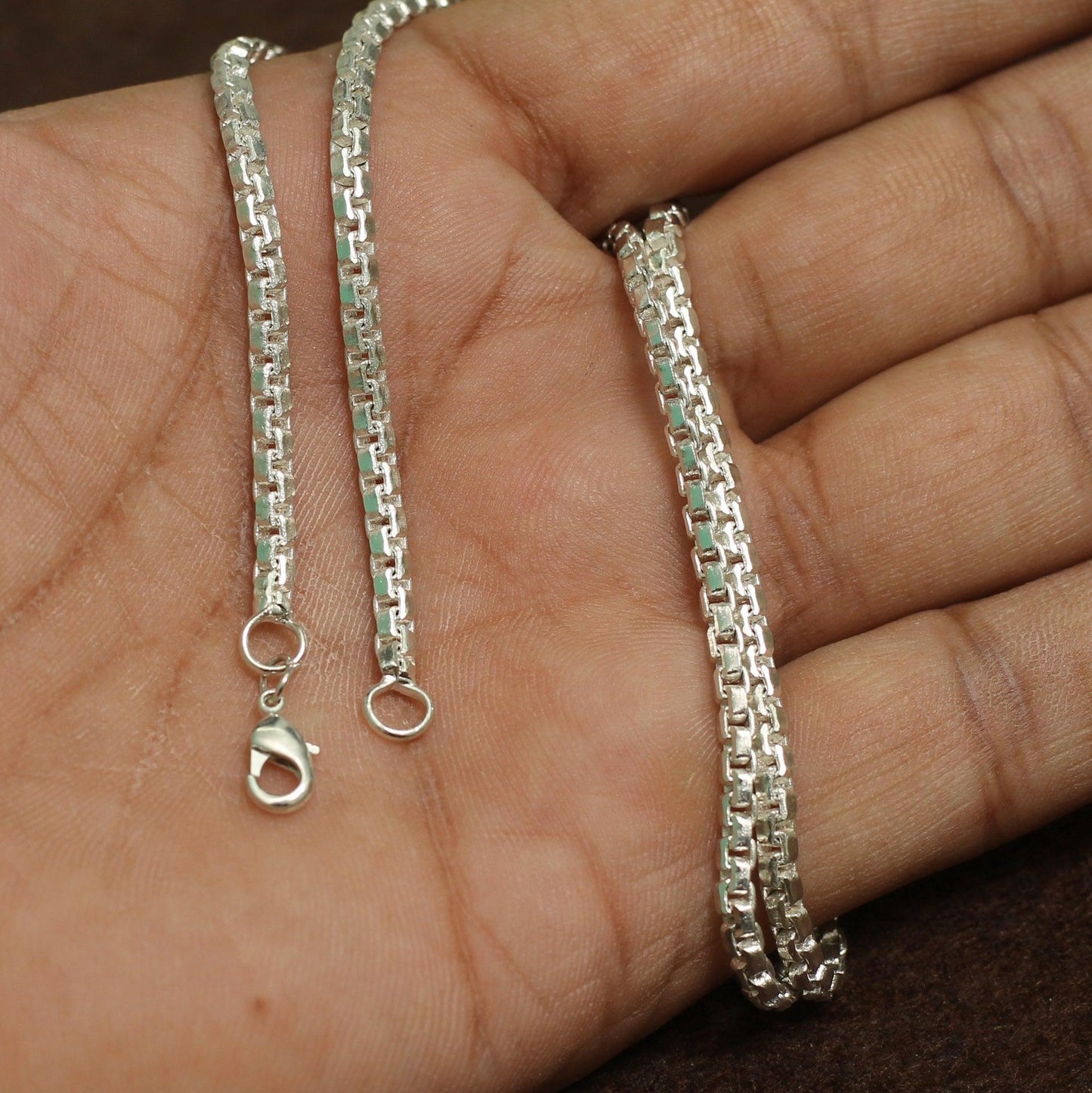 Brass Silver Chain - Brass / 1 Pc