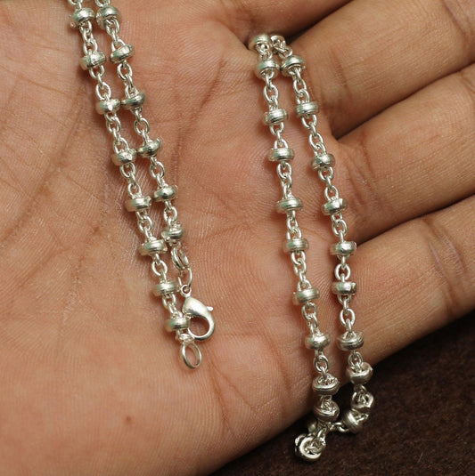 Brass Silver Chain - Brass / 1 Pc