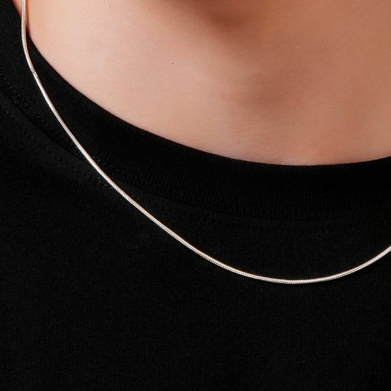 22 Inch, 12 Pcs, Chrome Plated Brass Silver Chain - Brass / 12 Pcs