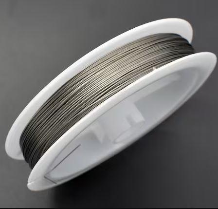 20 Mtr. 0.45mm Jewellery Making Metal Beading Wire - 0.45mm / Silver / 1 Pc