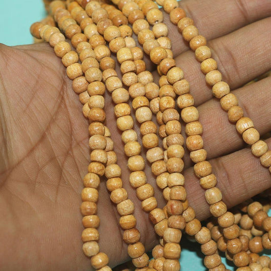 200 Pcs,5x6mm Tyre Wooden Beads Natural - Brown / Wood / Tyre