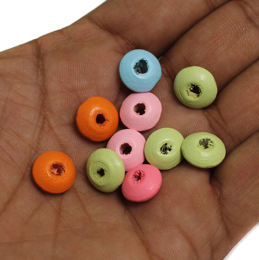 5x11mm Donut Wooden Beads - 200 Pcs [ Rs 0.78 / Piece ]