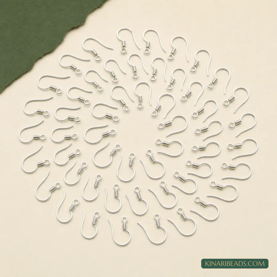 Ear Wire Hooks – Silver Plated (50 pcs)