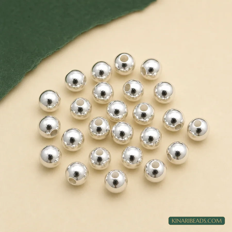 Sterling Silver Round Beads 4mm (92.5)