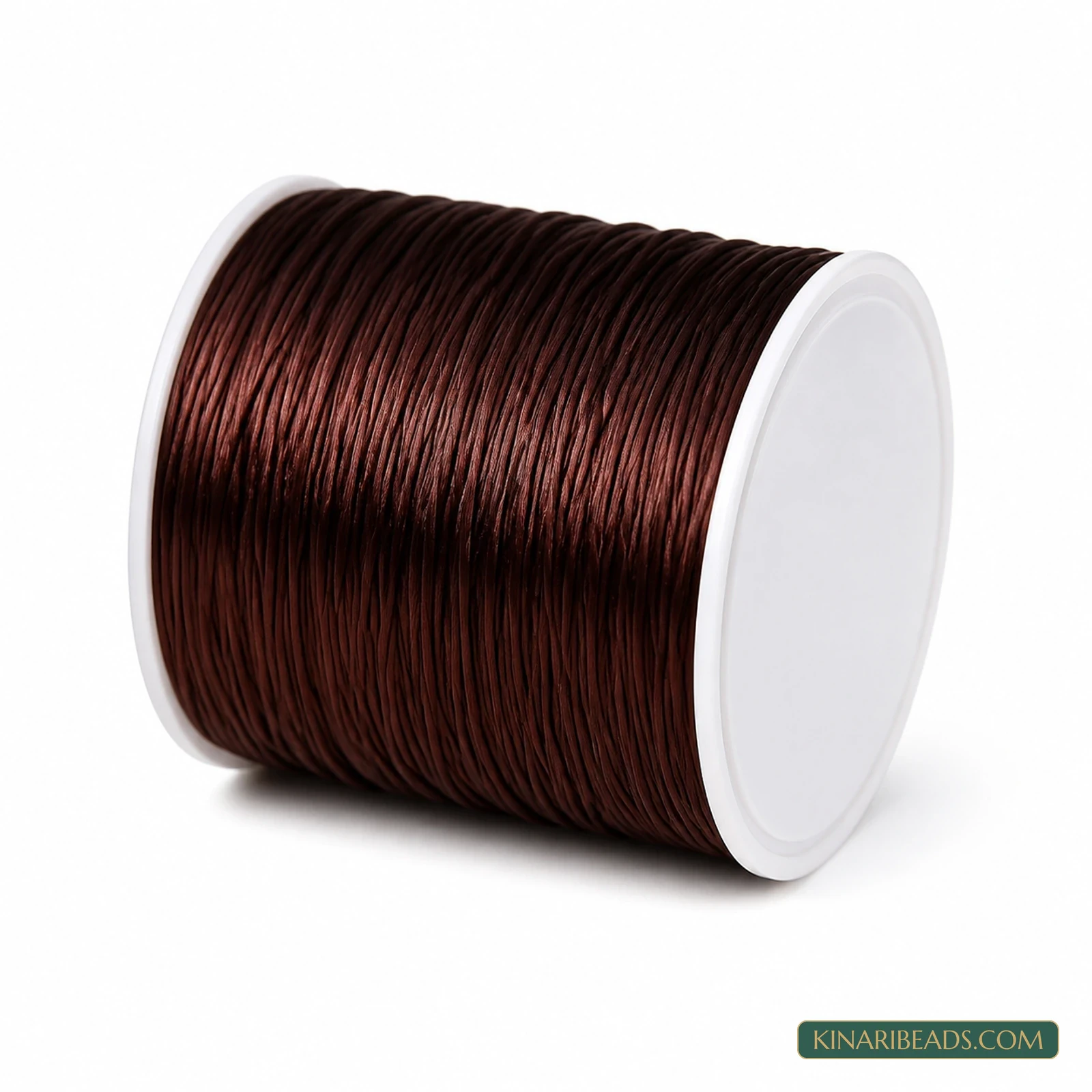 0.5mm Coloured Flat Elastic Thread – 40m Spool - Coffee colour