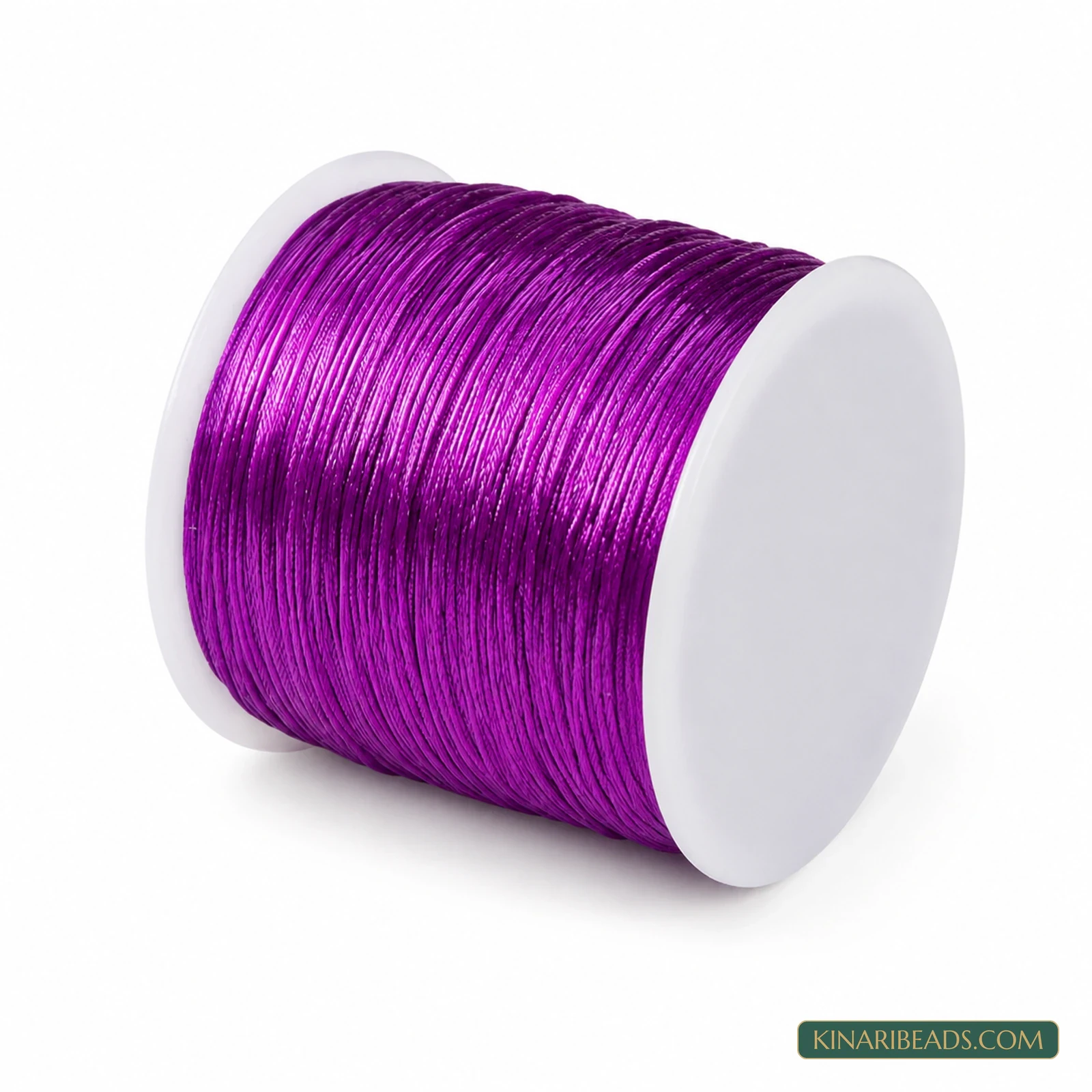 0.5mm Coloured Flat Elastic Thread – 40m Spool - Purple colour