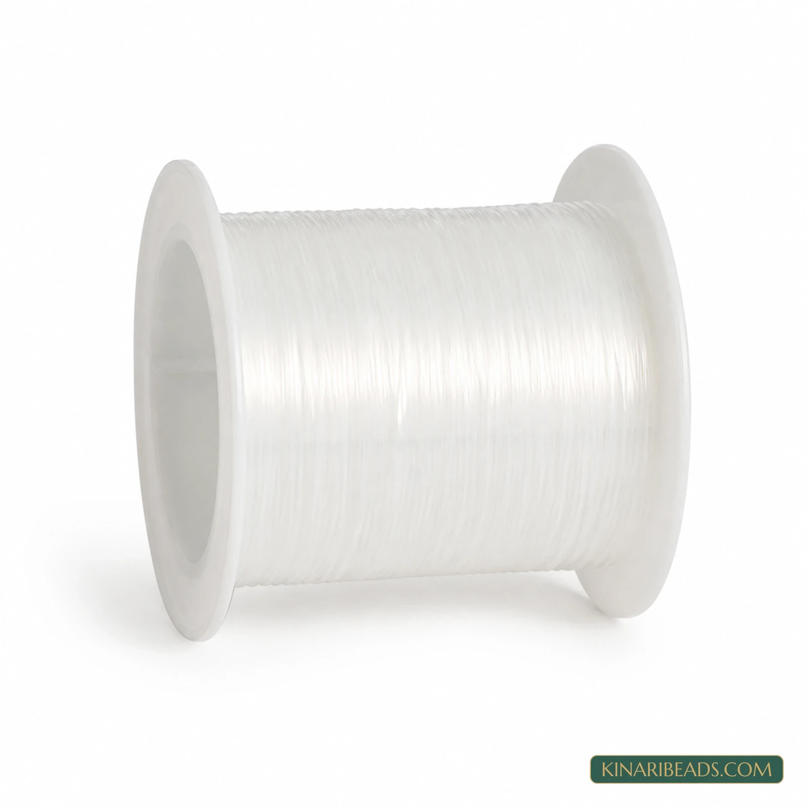 0.5mm Coloured Flat Elastic Thread – 40m Spool - White colour
