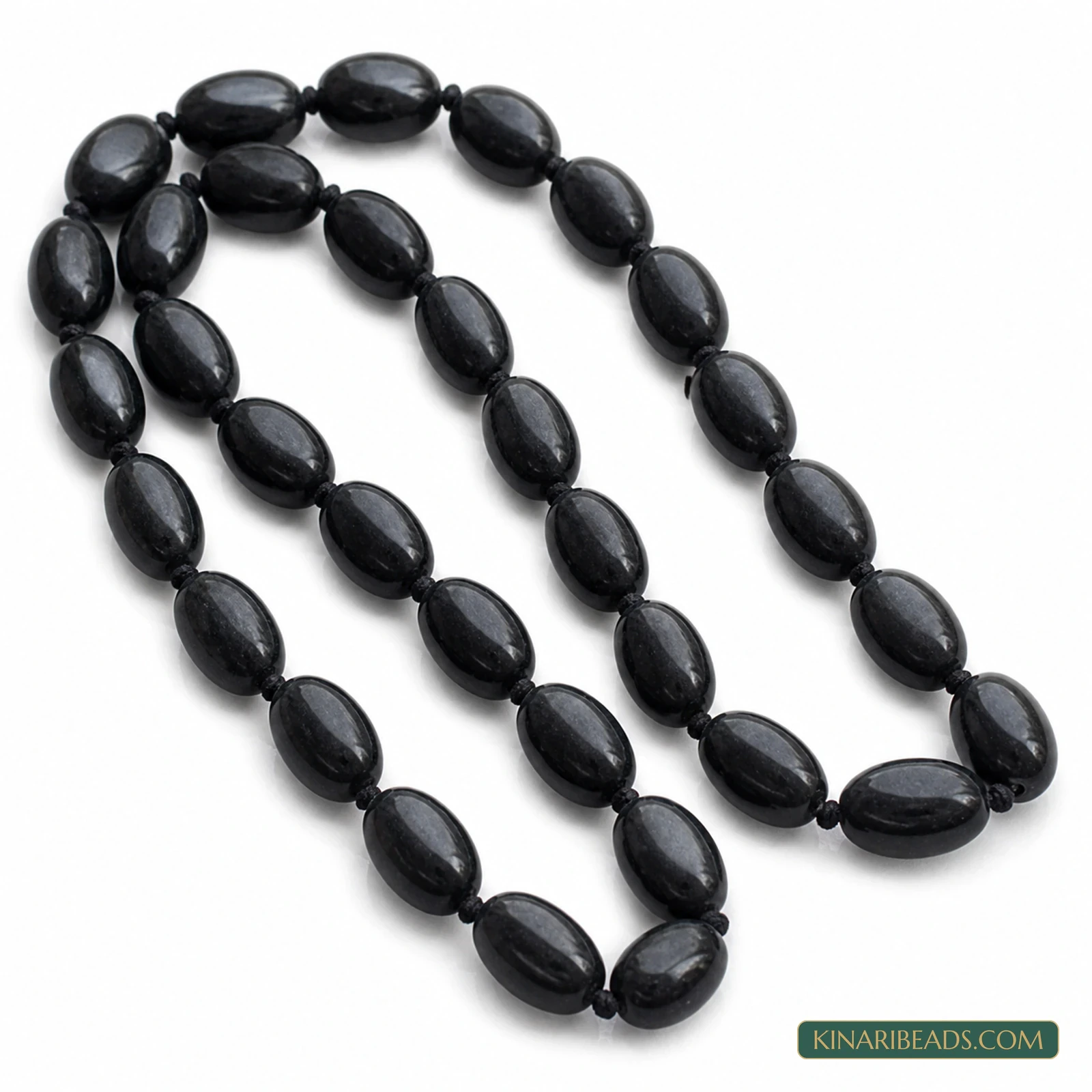 1 String 24×10mm Black Synthetic Howlite Beads