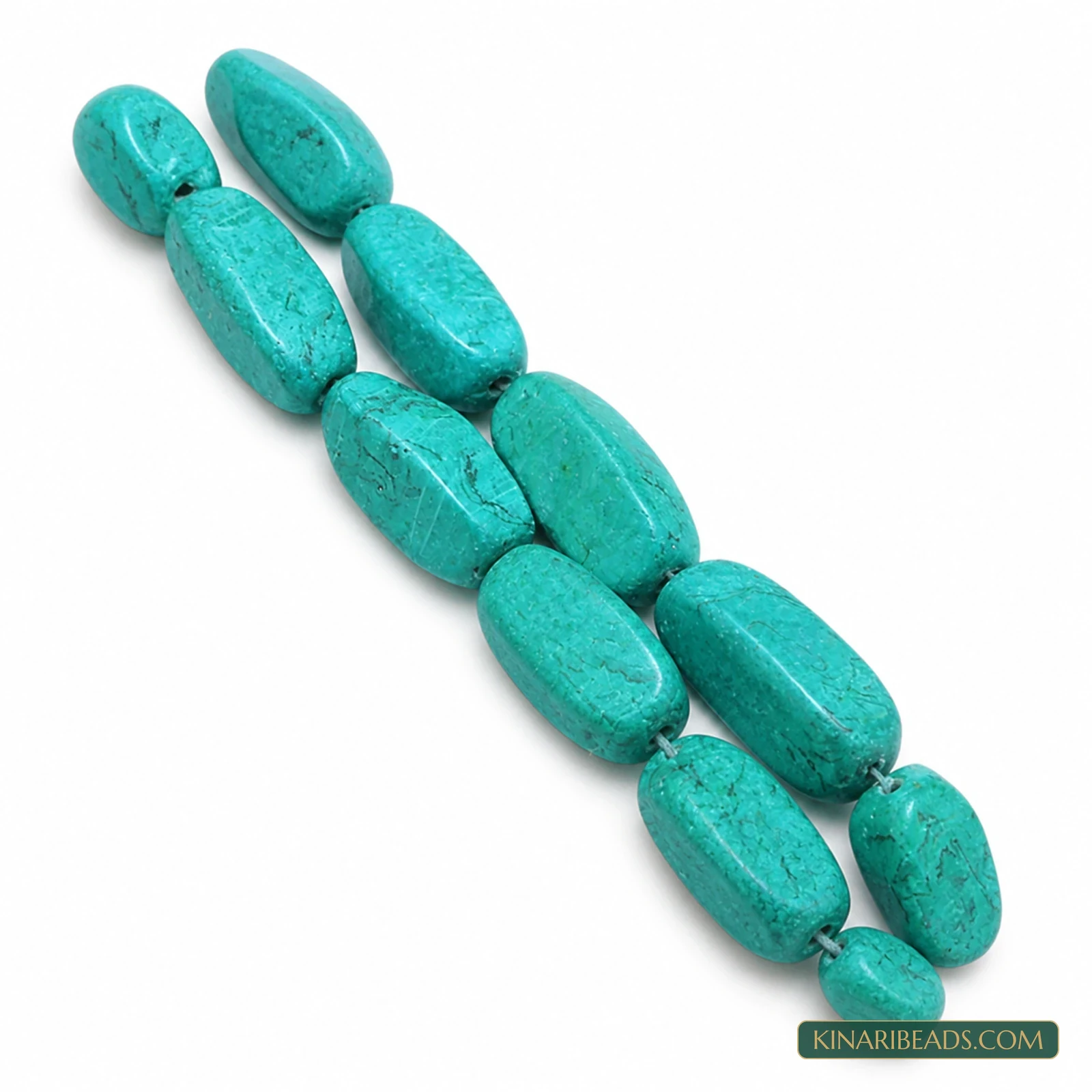1 String 25×10mm Turquoise Synthetic Howlite Beads