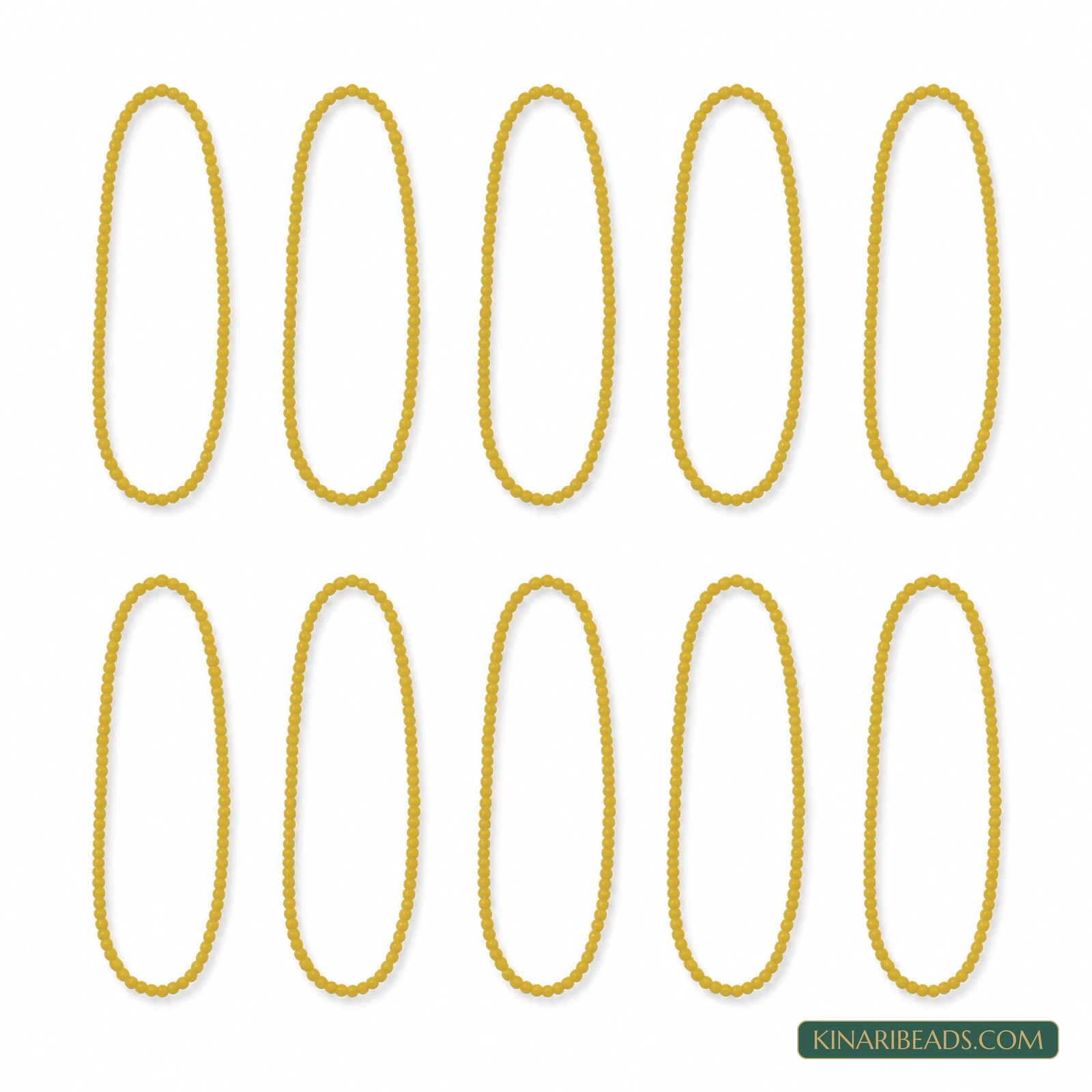 10 Strings 2mm Preciosa Glass Seed Beads - Multicolor Range - Golden colour
