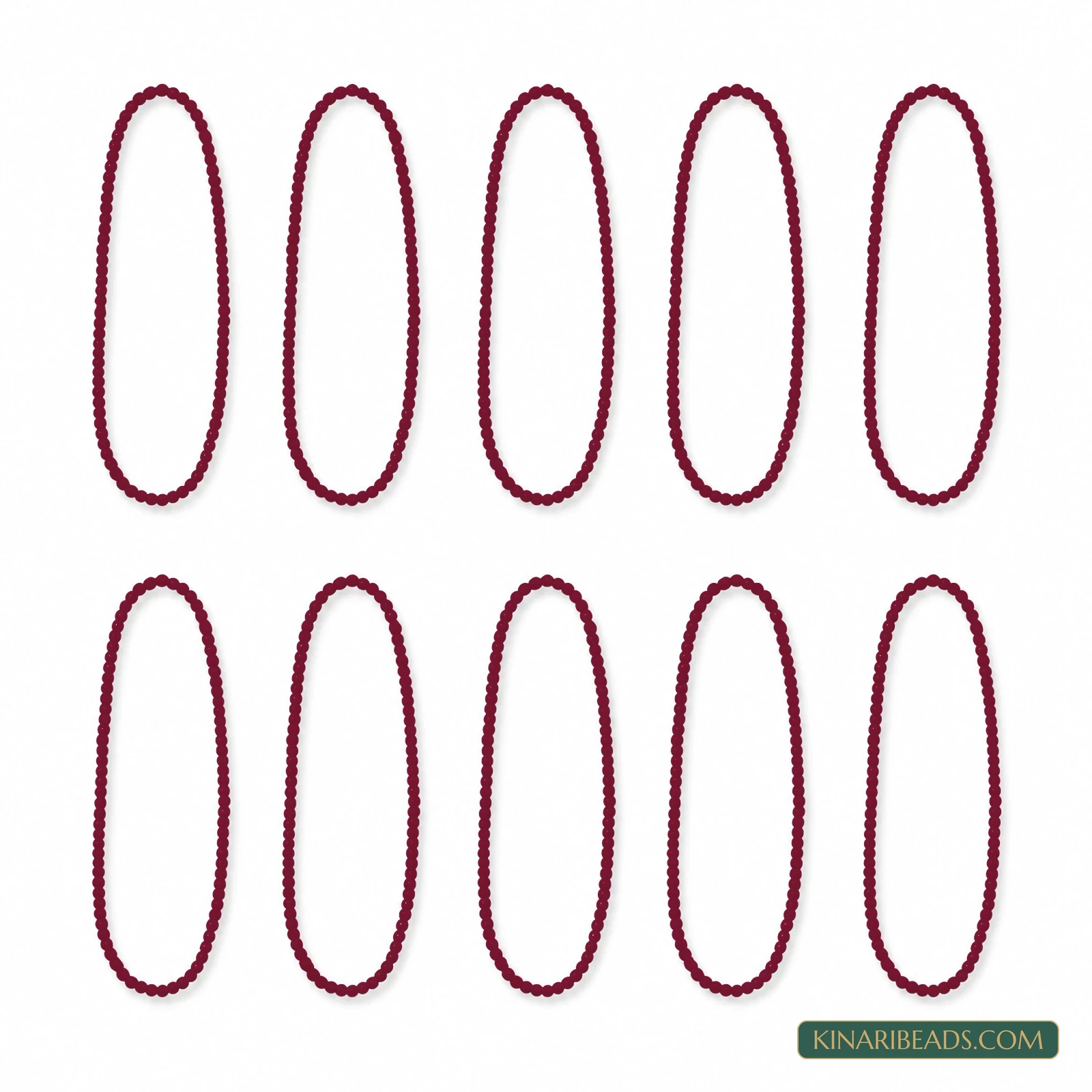 10 Strings 2mm Preciosa Glass Seed Beads - Multicolor Range - Maroon colour