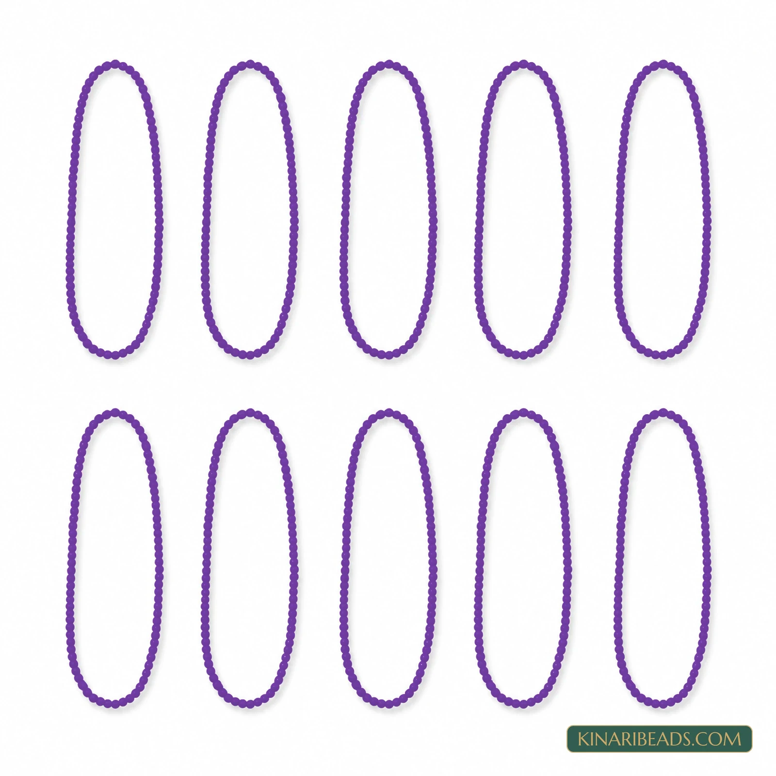 10 Strings 2mm Preciosa Glass Seed Beads - Solid Colours - Purple colour