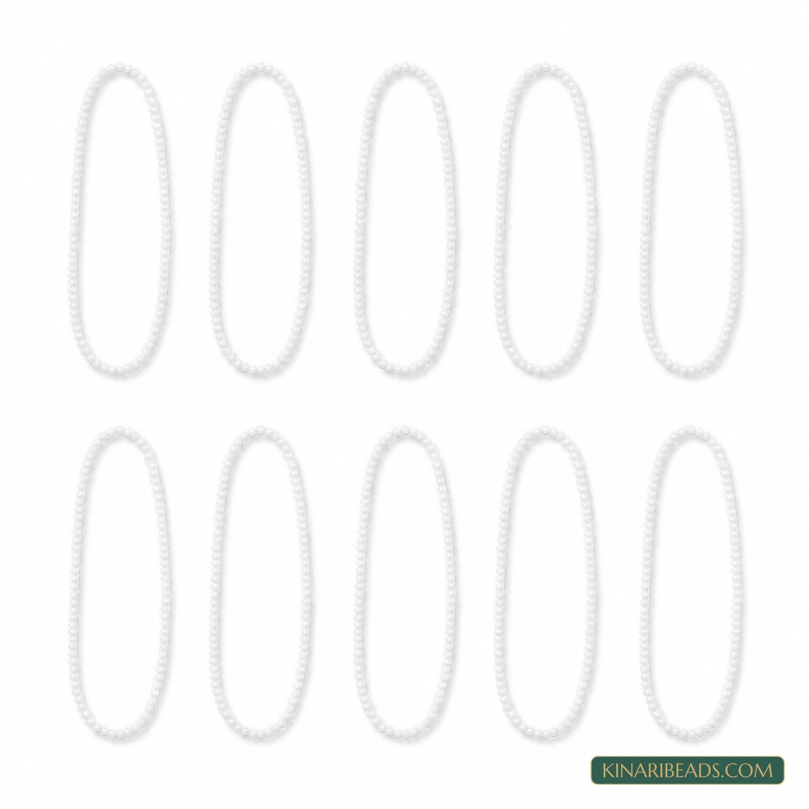 10 Strings 2mm Preciosa Glass Seed Beads - Solid Colours - White colour