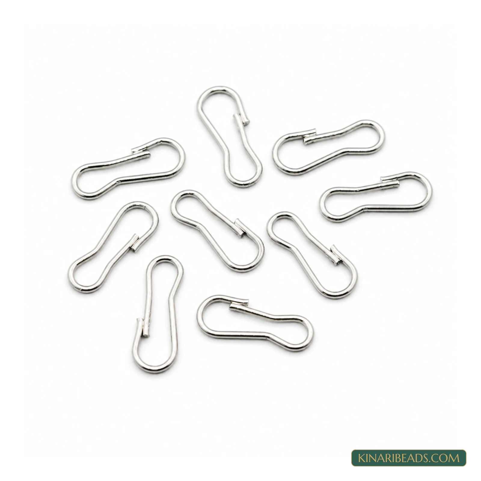 14x8 mm Nickel S-Hook Jewellery Closures – 50Gm