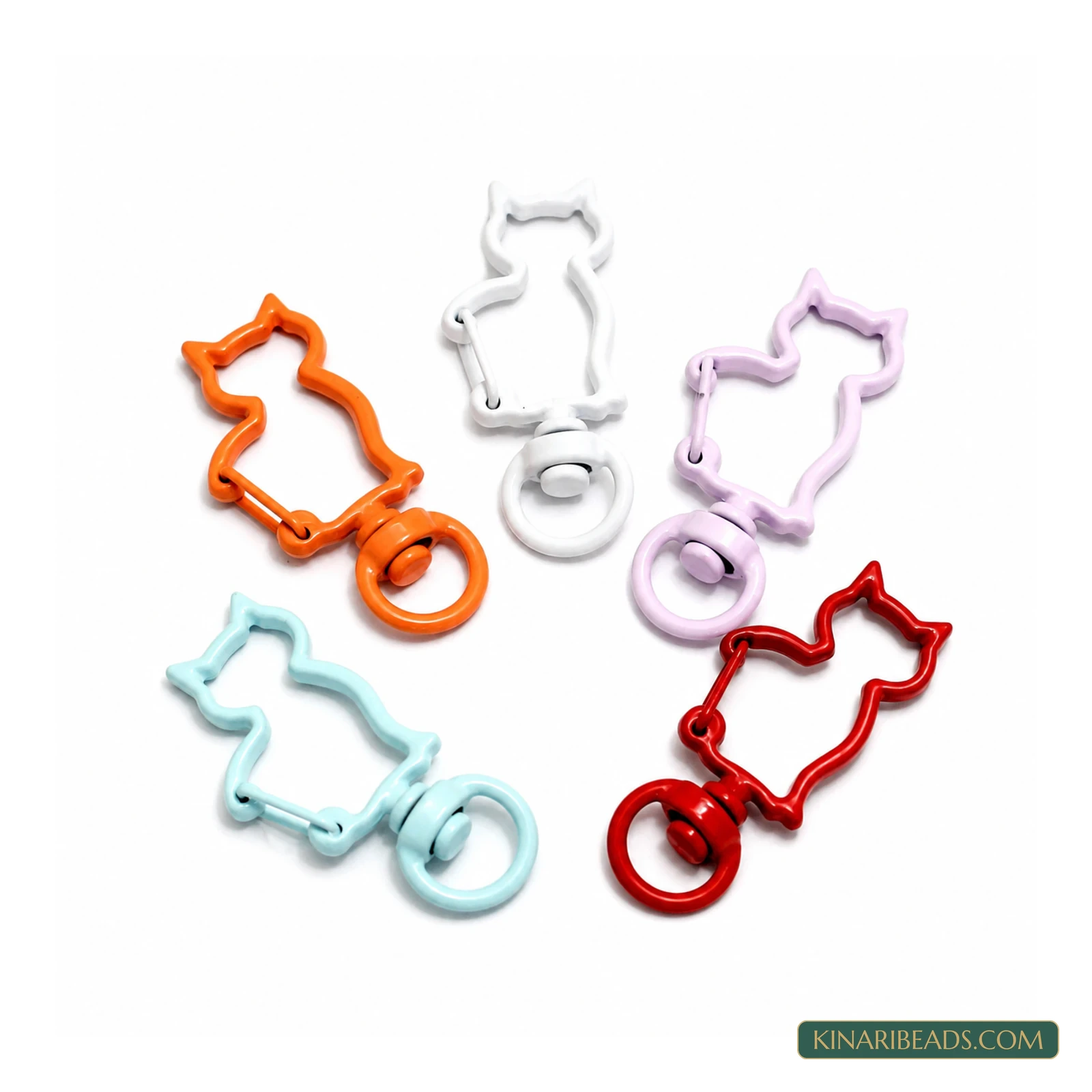 1.5 Inch, Kitty Metal Swivel Snap Hooks – 5 Pcs