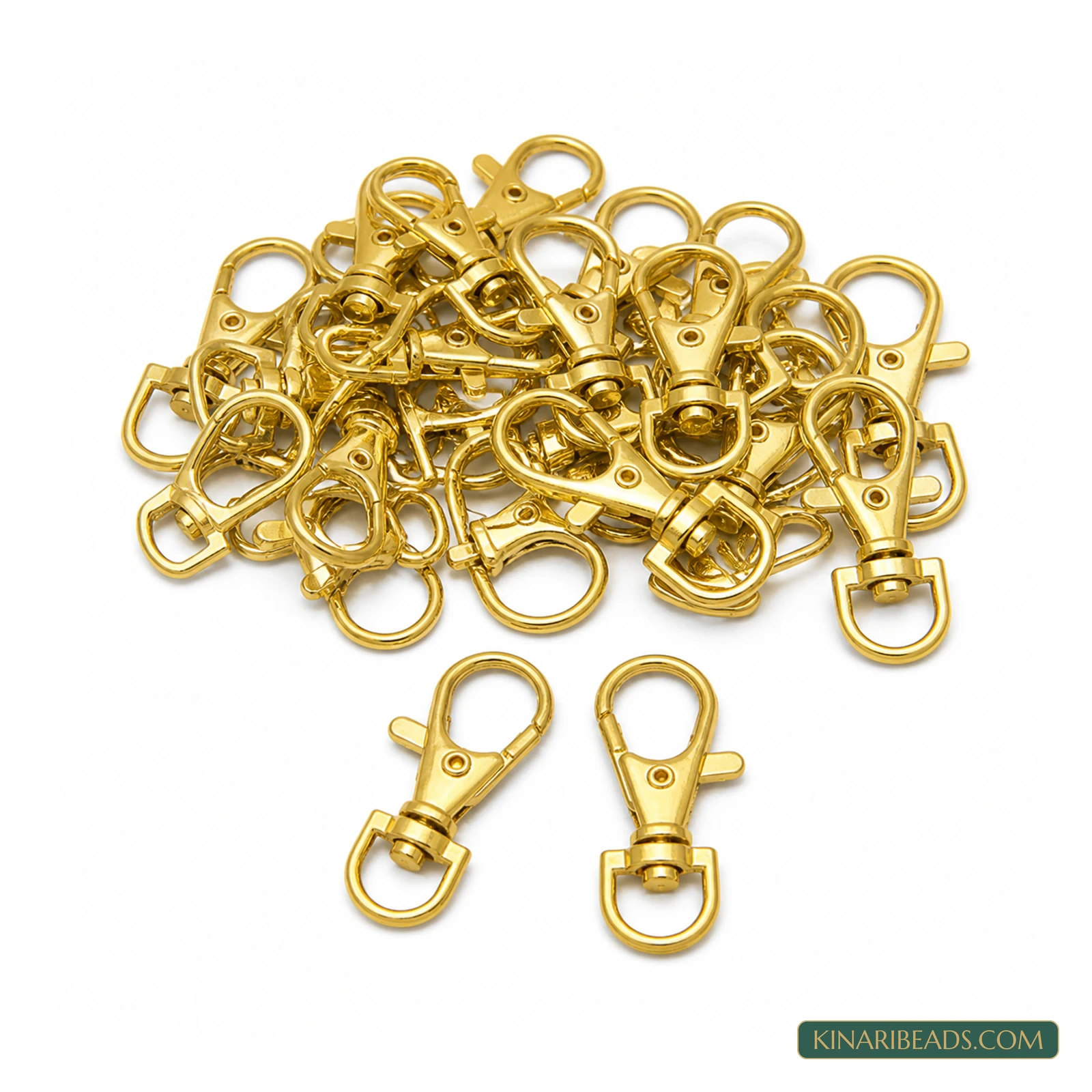 1.5 Inches Keychain Hooks Swivel Snap Hooks Silver-Tone – 10 Pcs / 100 Pcs – Design 122 product image