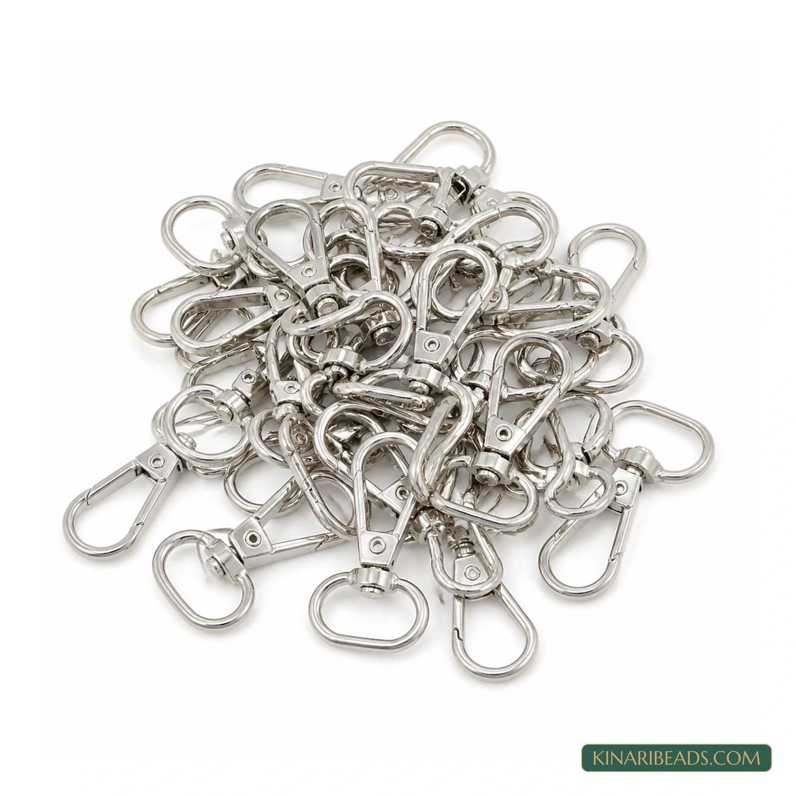 1.5 Inches Keychain Hooks Swivel Snap Hooks Silver-Tone – 10 Pcs / 100 Pcs product image