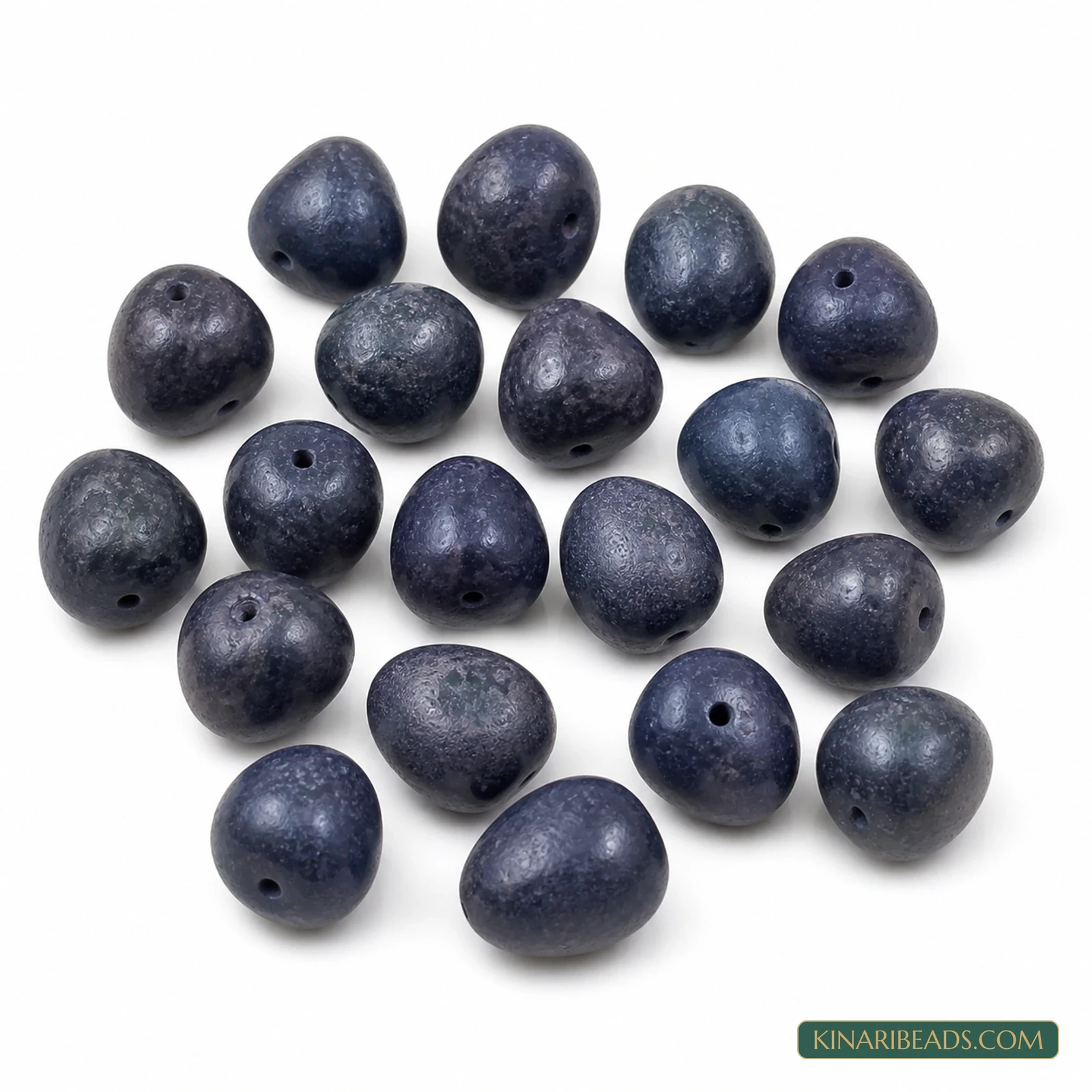 20 Pcs 12×15mm–14×18mm Black Synthetic Howlite Beads
