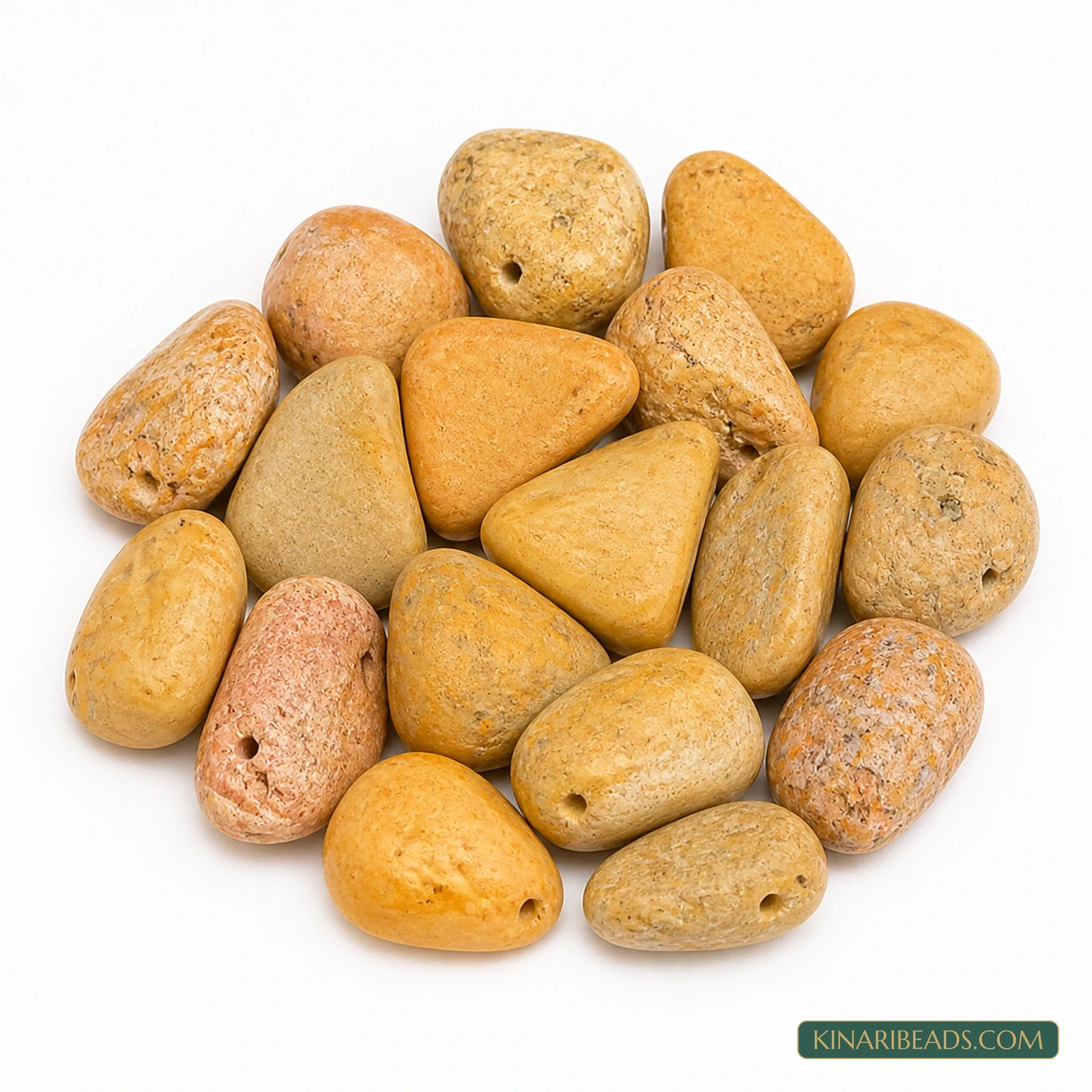 20 Pcs 13×8mm–20×12mm Natural Beige Synthetic Howlite Beads