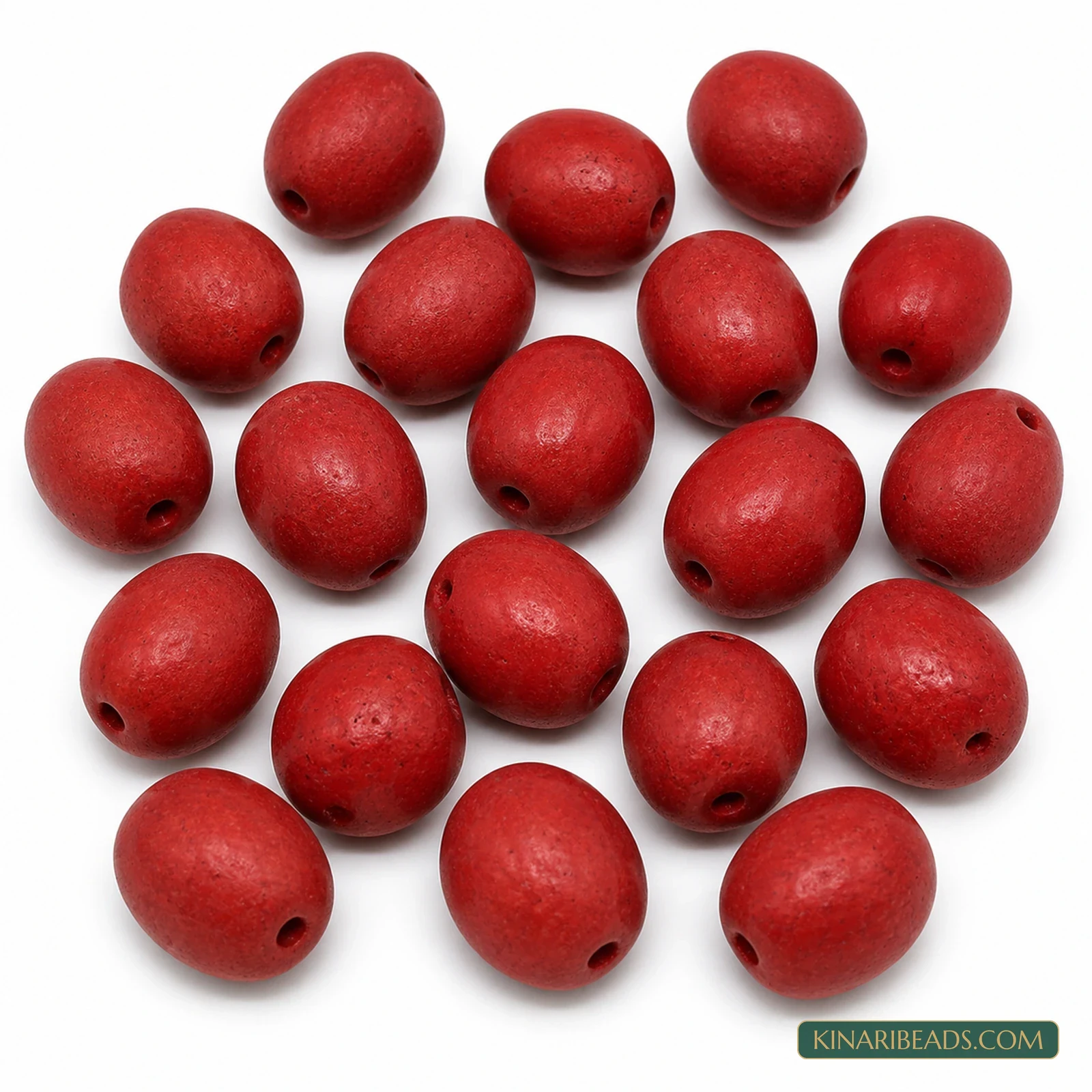 20 Pcs 14×15mm–14×18mm Red Synthetic Howlite Beads