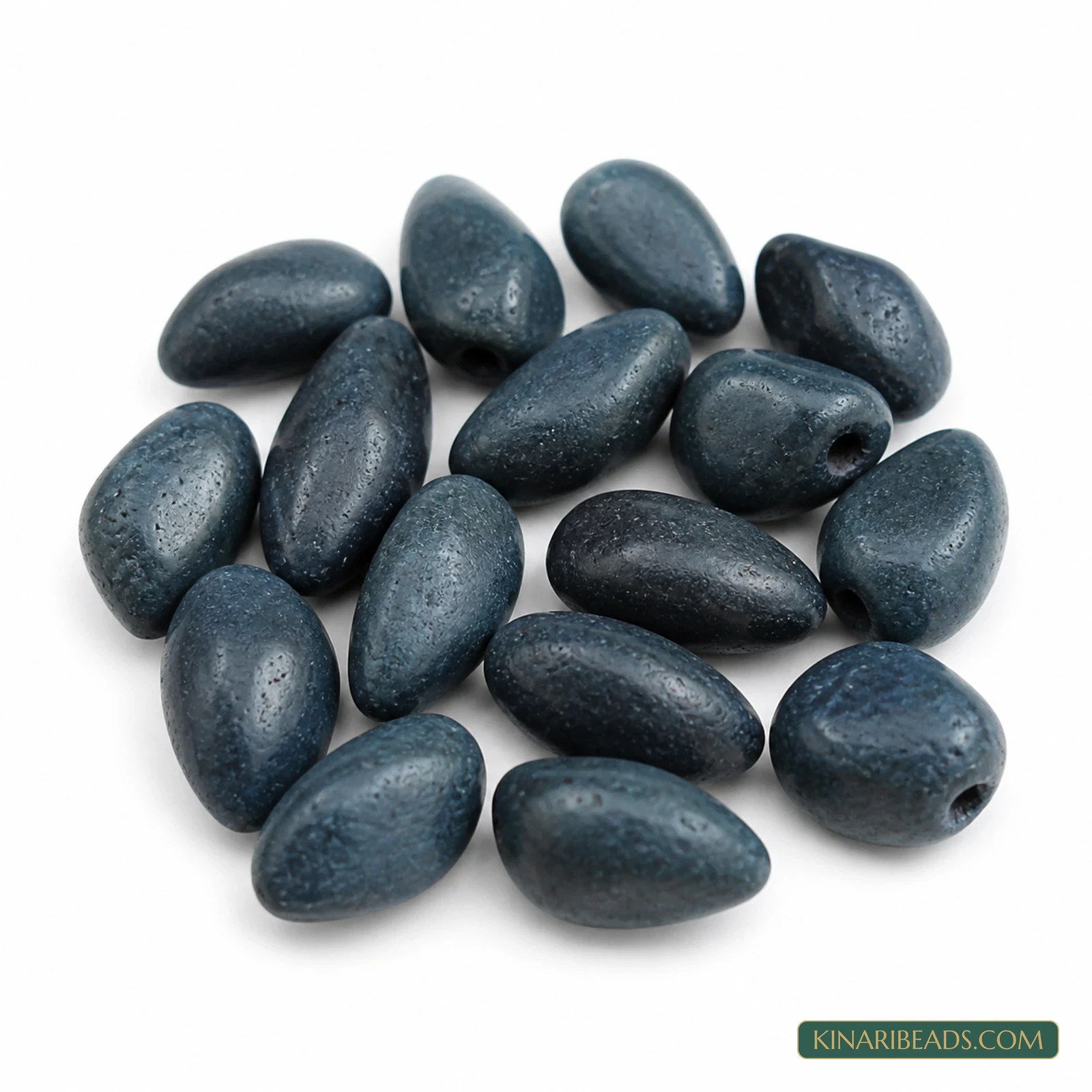 20 Pcs 14×8mm–24×9mm Black Synthetic Howlite Beads