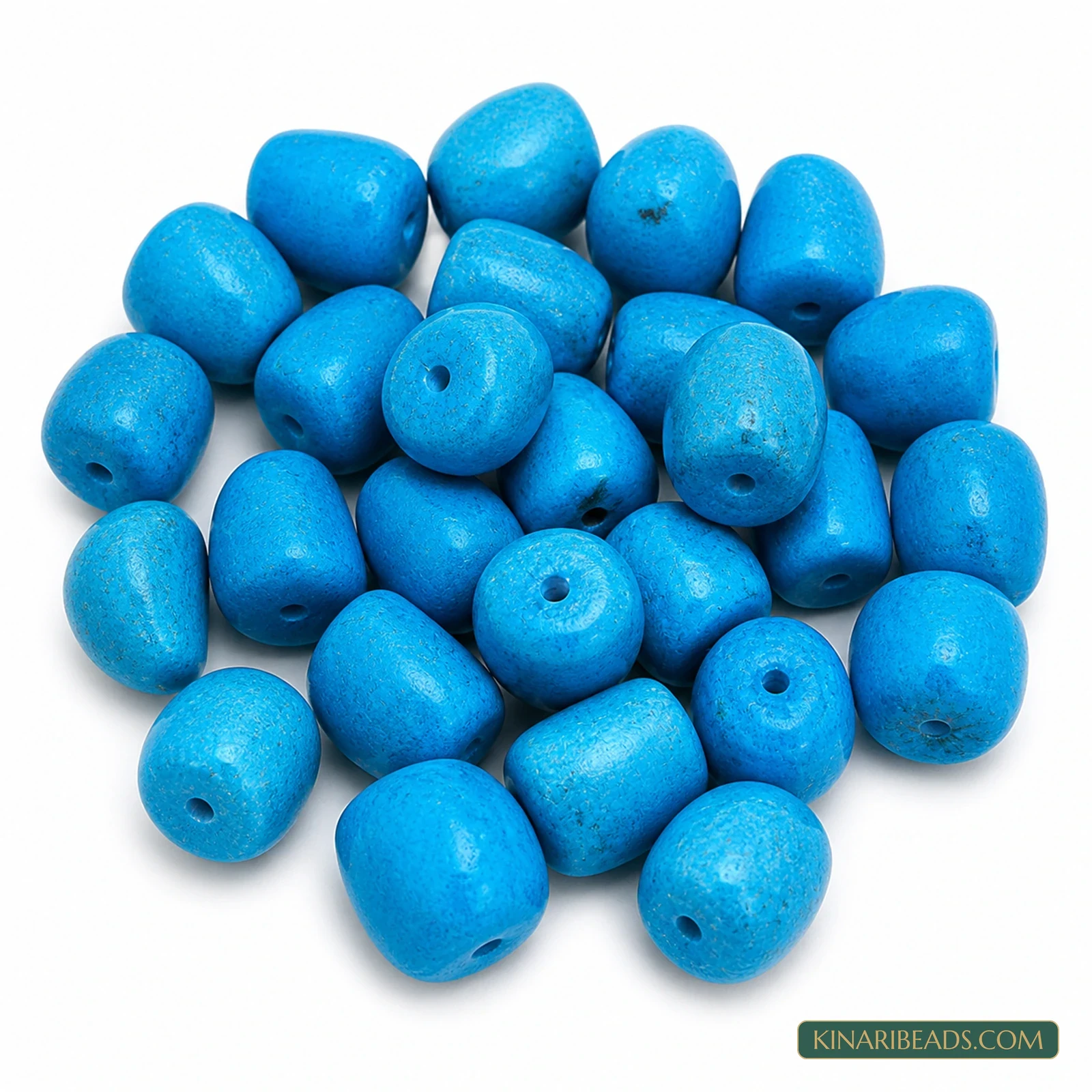 20 Pcs 18×14mm–20×16mm Turquoise Synthetic Howlite Beads