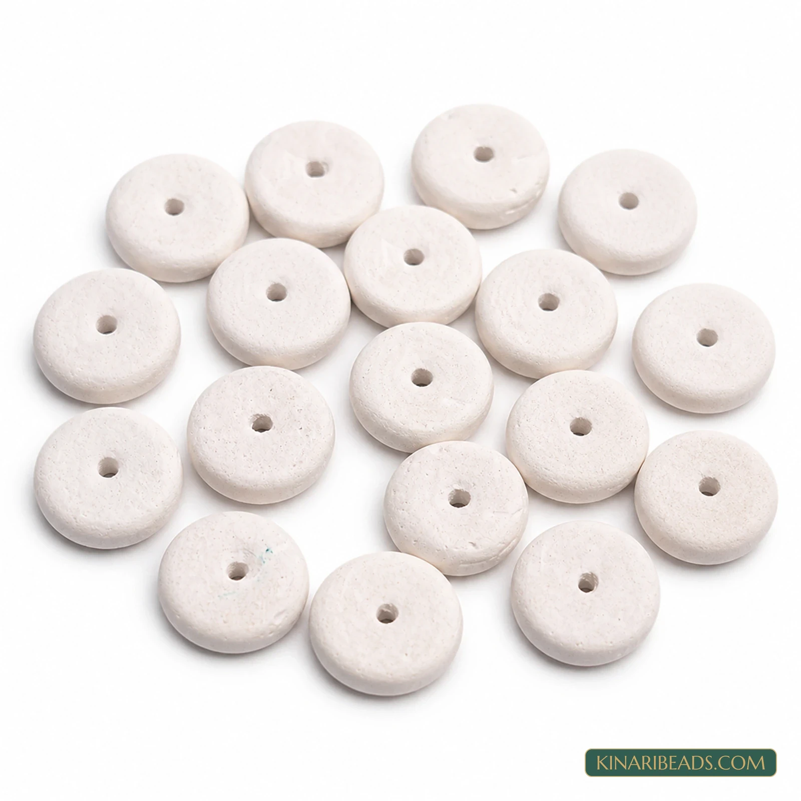 20 Pcs 18mm White Synthetic Howlite Beads