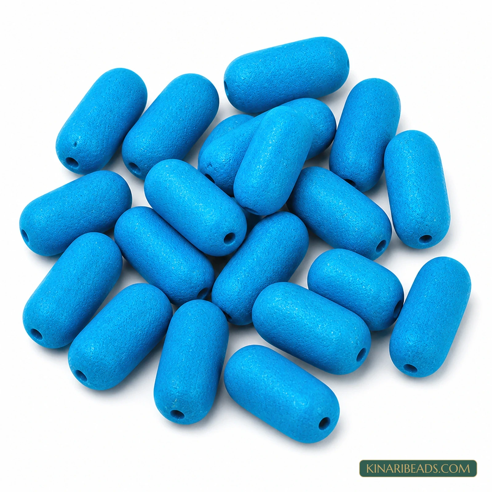 20 Pcs 25×12mm Turquoise Synthetic Howlite Beads