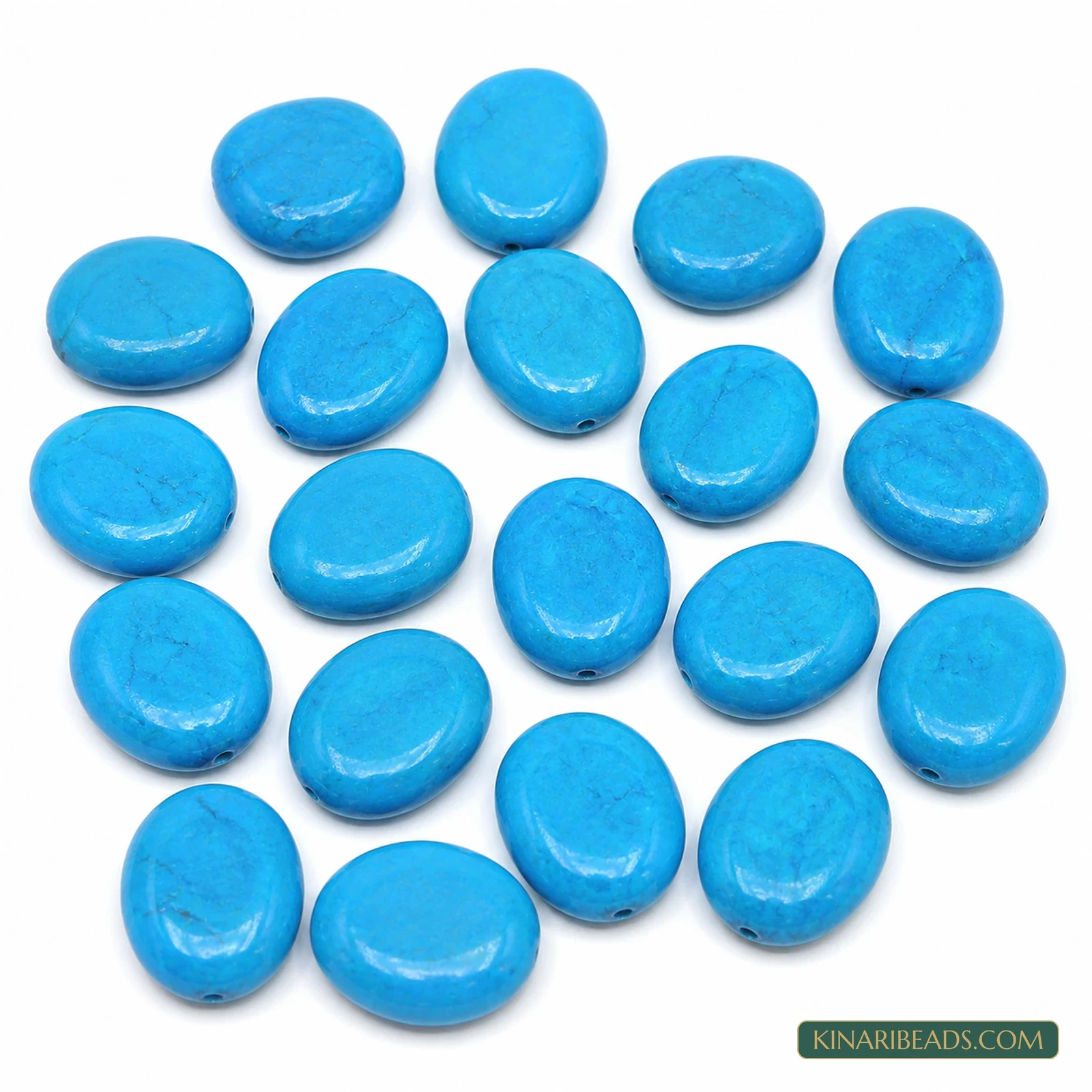 20 Pcs 30×24mm Turquoise Synthetic Howlite Beads