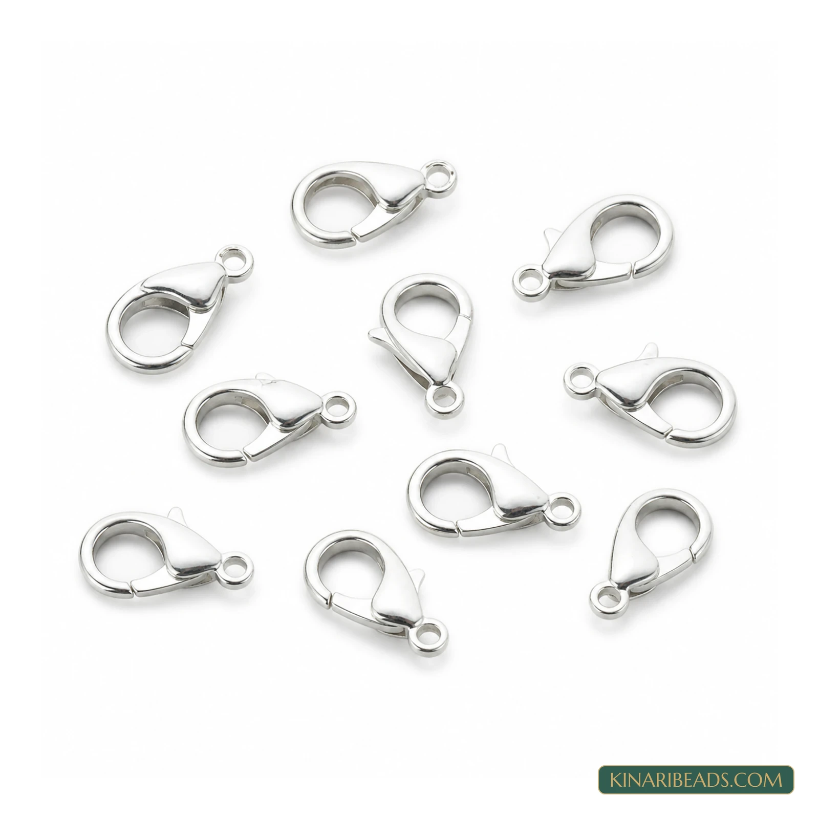 20mm Gold Finish Lobster Claw Jewellery Clasps – 10 Pcs