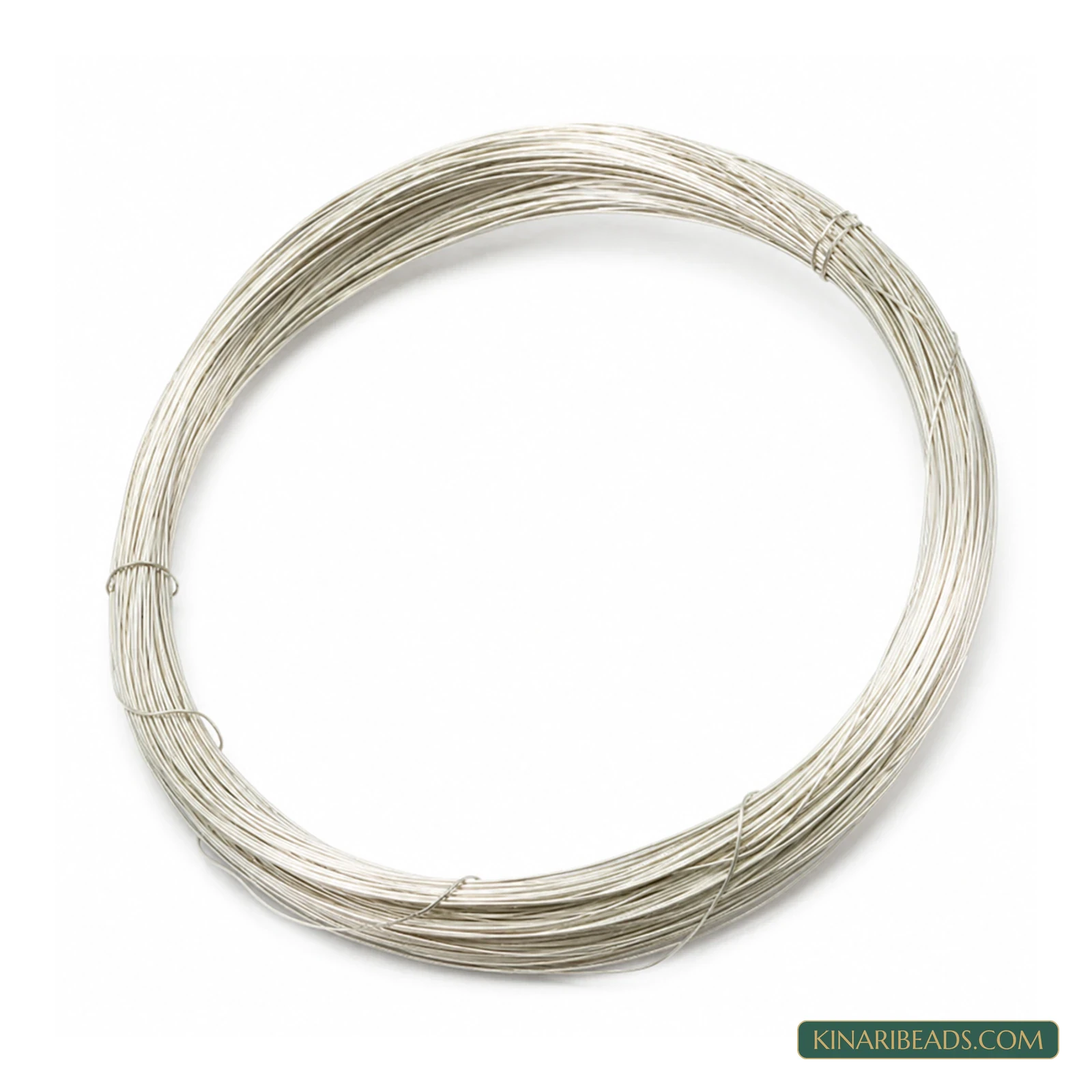 22 Gauge Plated Brass Wire – 18m - Silver colour