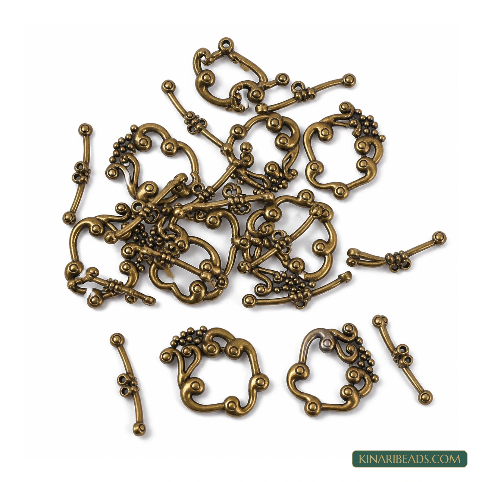 24x27mm Metal Toggle & T-Bar Clasp Sets Antiqued Bronze – 5 Sets / 50 Sets product image