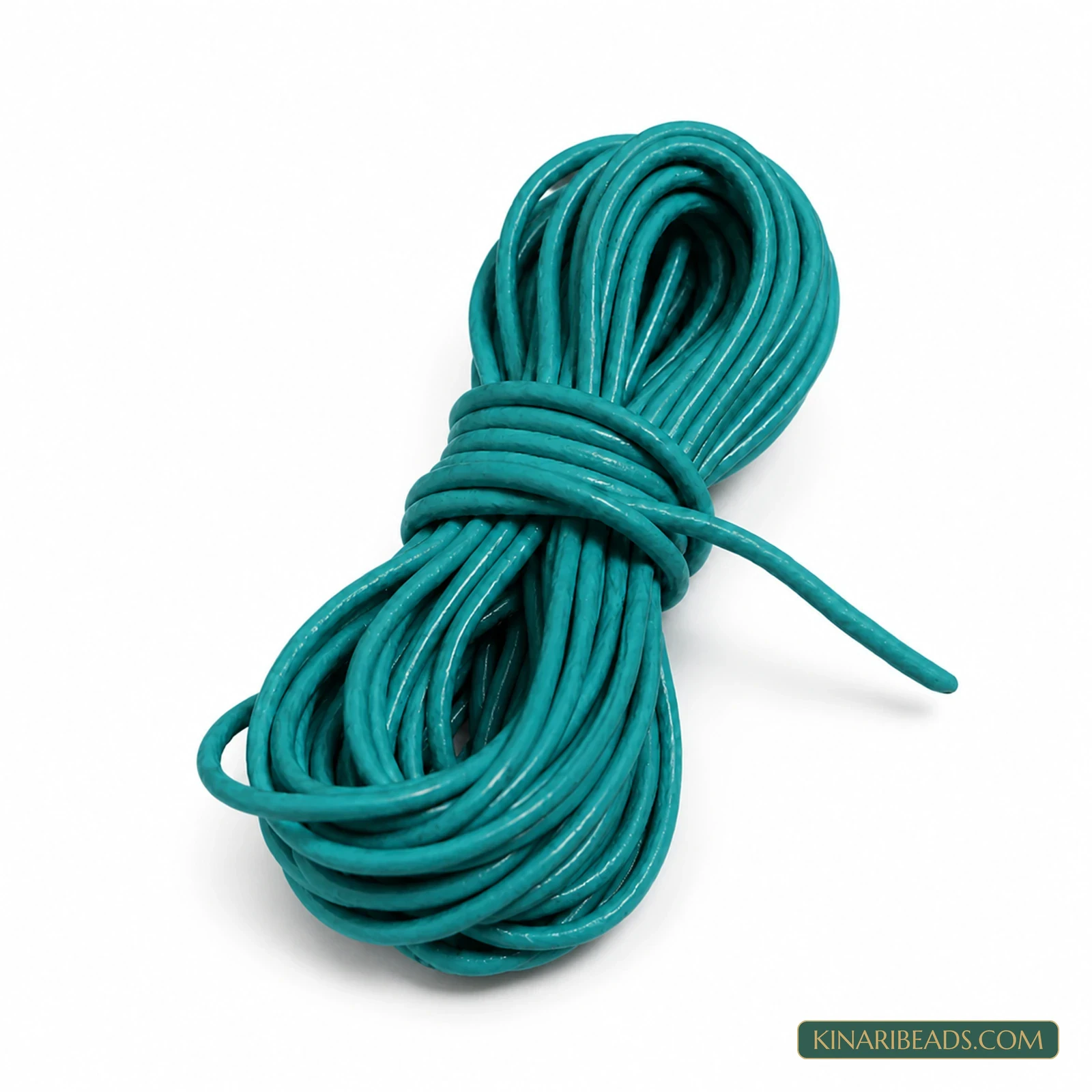 2mm Round Leather Cord for Jewellery – 5m - Blue colour