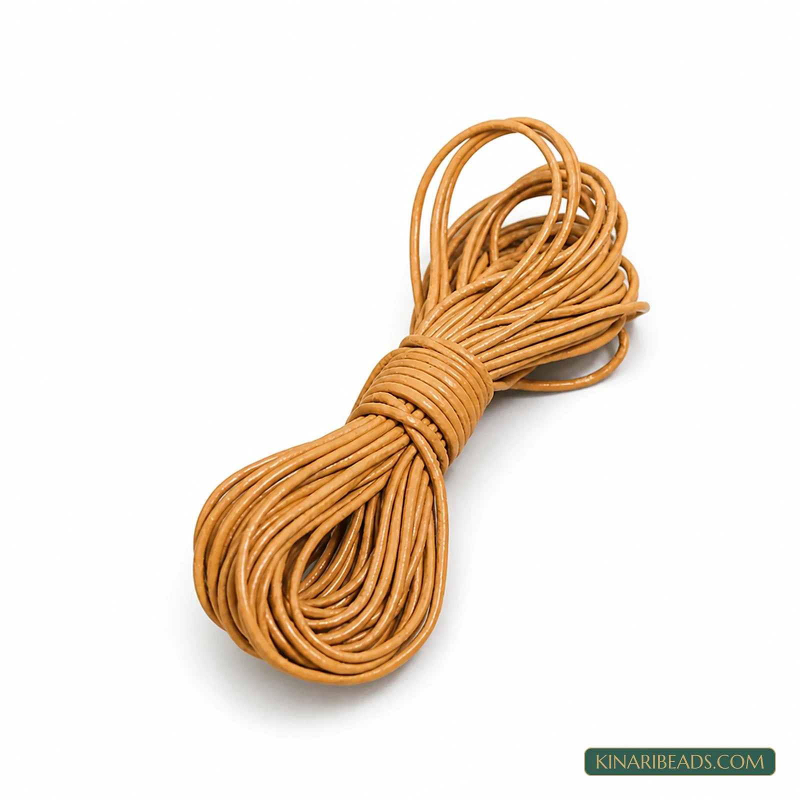 2mm Round Leather Cord for Jewellery – 5m - Peach colour