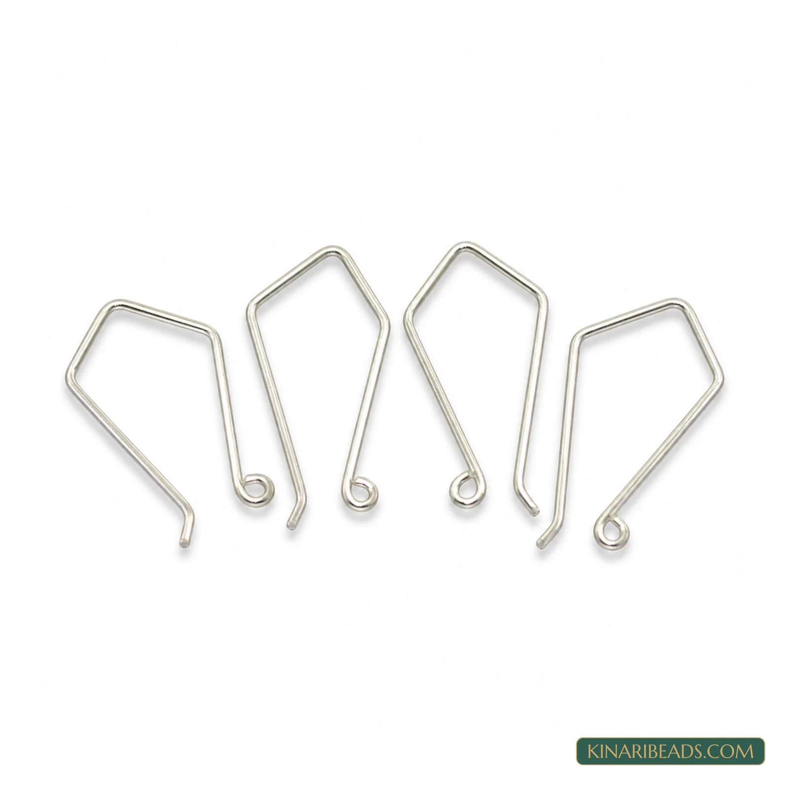35x17mm Brass Earring Hooks – 4 Pack, Kinari Style EF108