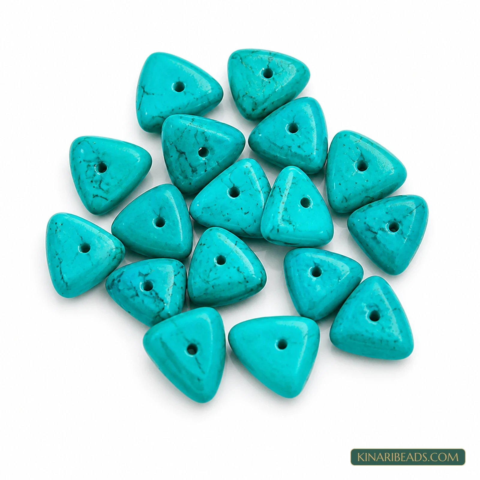 50 Pcs 10mm–14mm Turquoise Synthetic Howlite Beads